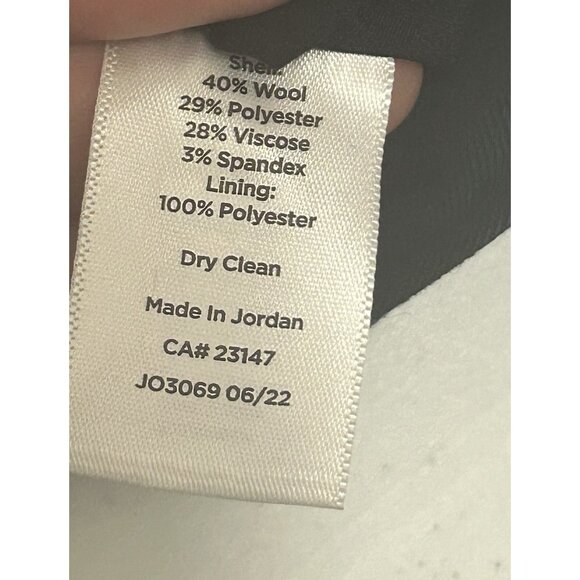 Talbots Blazer Jacket 14 P Petite Wool Blend Tartan Green Navy Plaid Velvet Trim - Picture 9 of 9